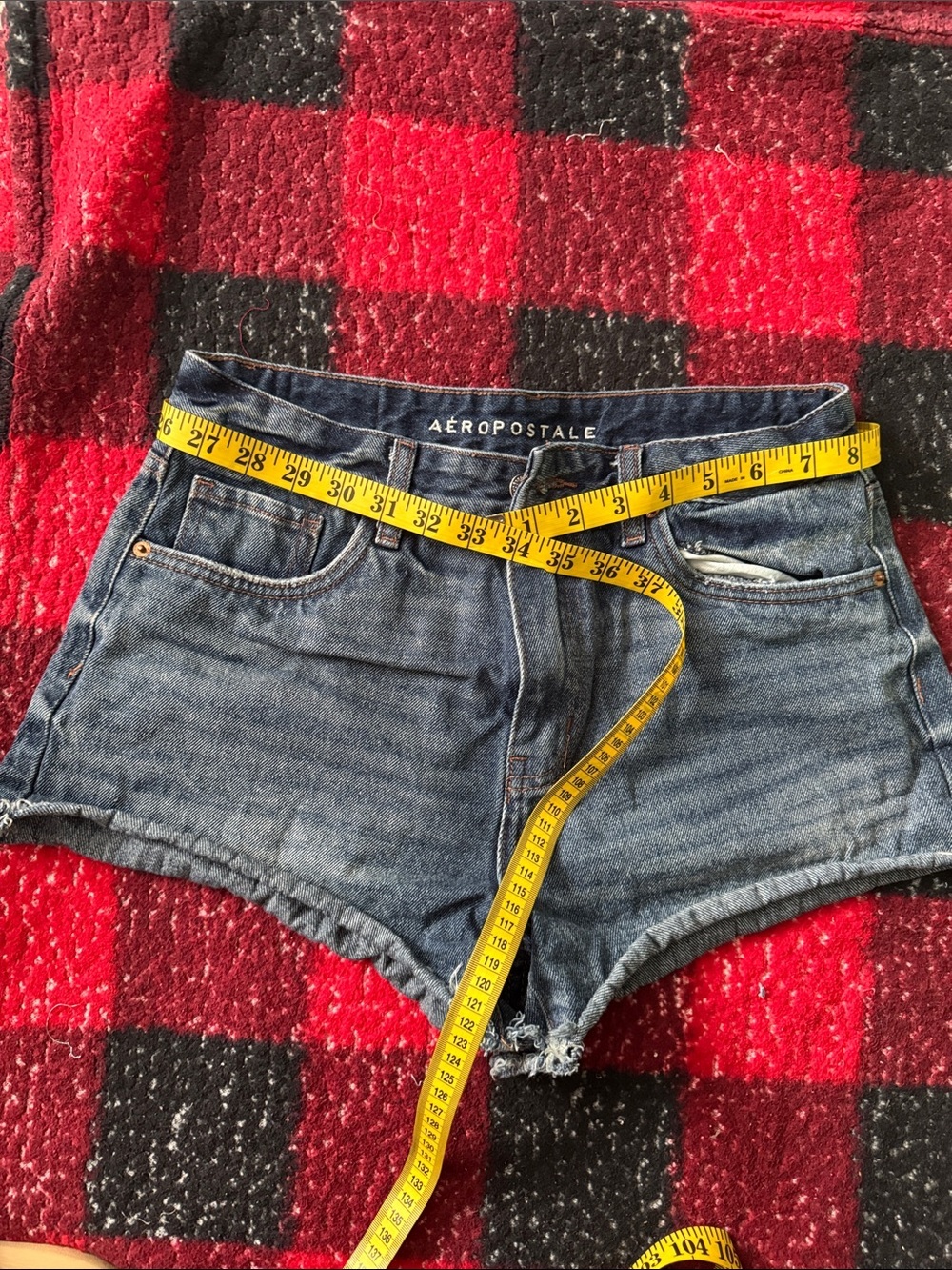 Aeropostale Women's Denim Cutoff Shorts - Blue